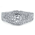 thumbnail image 1 of Pompeii 1ct Pave Diamond 6.2mm Wide Engagement Ring 14K White Gold (G/H,I1-I2), 1 of 3