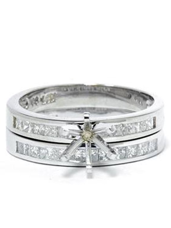Pompeii 1ct Princess Cut Diamond Engagement Setting Set (G/H,I1)