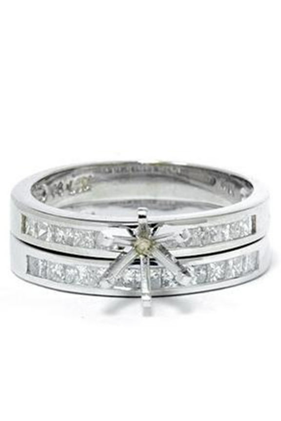 Pompeii 1ct Princess Cut Diamond Engagement Setting Set (G/H,I1)