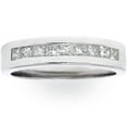thumbnail image 1 of Pompeii 1ct Princess Cut Diamond Wedding Mens 14K White Gold Ring (G/H,SI), 1 of 4