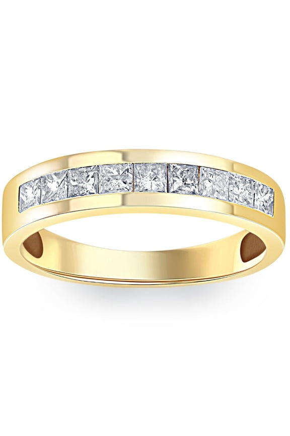 Pompeii 1ct Princess Cut Diamond Wedding Mens 14k Gold Ring (H/I,SI2)