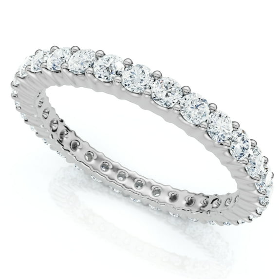 Pompeii 1ct Prong Diamond Eternity Ring 14K White Gold (G/H,SI2)