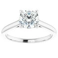 thumbnail image 1 of Pompeii 1ct Round Diamond Solitaire 14k Rose & White Gold Engagement Ring Lab Grown, 1 of 6