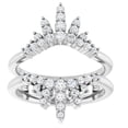 thumbnail image 1 of Pompeii 1ct TW Diamond Wedding Guard Band Insert Engagement Ring 14k Gold Lab Grown, 1 of 6