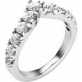 thumbnail image 1 of Pompeii 1ct TW Graduated Diamond Wedding Curved Contour Ring 14k Gold Lab Grown, 1 of 5