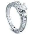 thumbnail image 1 of Pompeii 1ct Vintage Diamond Engagement 3-Stone Ring 14K White Gold (G/H,I1), 1 of 4