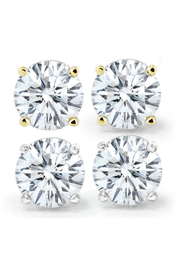 Pompeii 2.00 cttw Natural Diamond Studs IGI Certified (I/J SI2/I1) (I-J,SI2-I1)