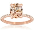 thumbnail image 1 of Pompeii 2 1/10 cttw Oval Morganite & Diamond Engagement Ring 14k Rose Gold (H/I,I2-I3), 1 of 3
