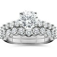 thumbnail image 1 of Pompeii 2 1/15ct Diamond Engagement Ring With Matching Wedding Band 14K White Gold, 1 of 4
