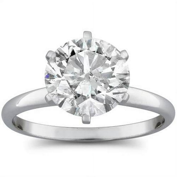 Pompeii 2 1/15ct Round Diamond Solitaire Engagement Ring 14K White Gold (H/I,I2-I3)