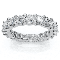 Pompeii 2 1/2 Carat U Prong Diamond Eternity Ring 14K White Gold Lab Grown (EF,VS)