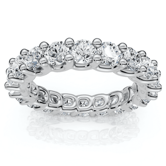 Pompeii 2 1/2 Carat U Prong Diamond Eternity Ring 14K White Gold Lab Grown (EF,VS)