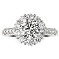 thumbnail image 1 of Pompeii 2 1/2 Ct Halo Diamond Engagement Ring 14k White Gold Lab Grown (G,SI1), 1 of 3