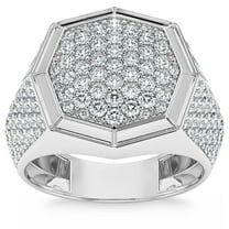 Pompeii 2 1/2Ct Diamond Men's Hexagon Pave Hip Hop Ring in 14k Gold (H/I,I1-I2)