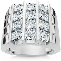 Pompeii 2 1/2Ct Diamond Ring Men's Anniversary Wedding Band Gold Lab Grown (F/G,VS1-VS2)