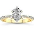 thumbnail image 1 of Pompeii 2 1/2Ct Oval Diamond Lab Grown Engagement Ring in White, Yellow or Rose Gold, 1 of 6