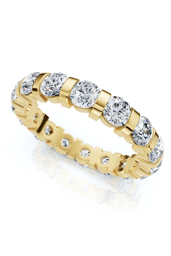 Pompeii 2 1/3Ct Bar Set Diamond Lab Grown Eternity Ring 14k Gold (F/G,VS1-VS2)