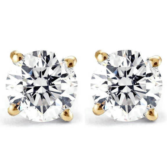 Pompeii 2 1/4 Ct T.W. Diamond Screw Back Studs Lab Grown 14k Yellow Gold (GH,SI)