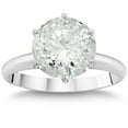 thumbnail image 1 of Pompeii 2 1/4 Ct TDW Solitaire Round Diamond 6-Prong Engagement Ring 14k White Gold, 1 of 3