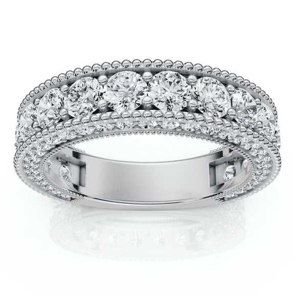 Pompeii 2 1/4Ct Diamond Vintage Wedding Anniversary Ring 14k Gold or Platinum Lab Grown