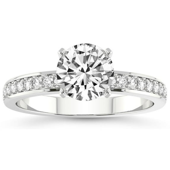 Pompeii 2 1/4Ct Lab Grown Diamond Engagement Ring in White, Yellow, or Rose Gold (FG,VS)