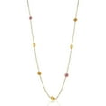 thumbnail image 1 of Pompeii 2.14Ct Fancy Pink & Yellow Lab Grown Diamonds By The Yard Yellow Gold Necklace, 1 of 3