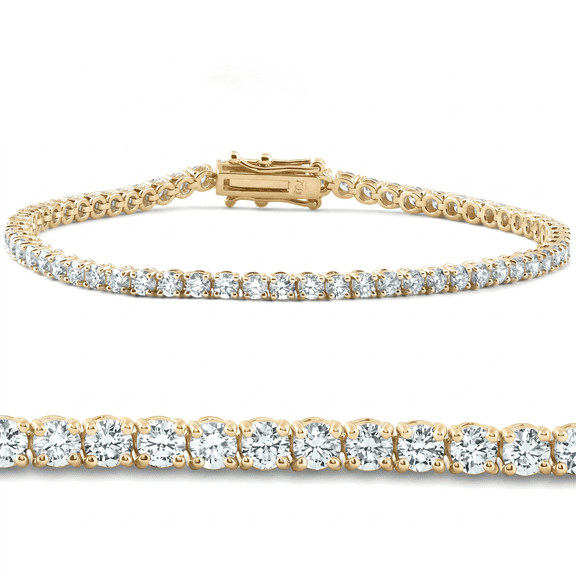 Pompeii 2 - 20Ct Diamond Tennis Bracelet 7" 14k Gold Lab Grown (F/G,VS1-VS2)