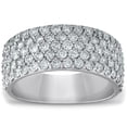 thumbnail image 1 of Pompeii 2 3/4 ct Pave Diamond Wide Wedding Ring Womens Anniversary Ring 14k White Gold, 1 of 3