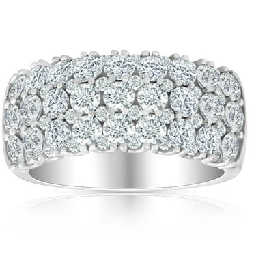 Pompeii 2 3/4Ct Lab Grown Diamond Wedding Ring 10k White Gold ((G-H),SI(1)-SI(2))