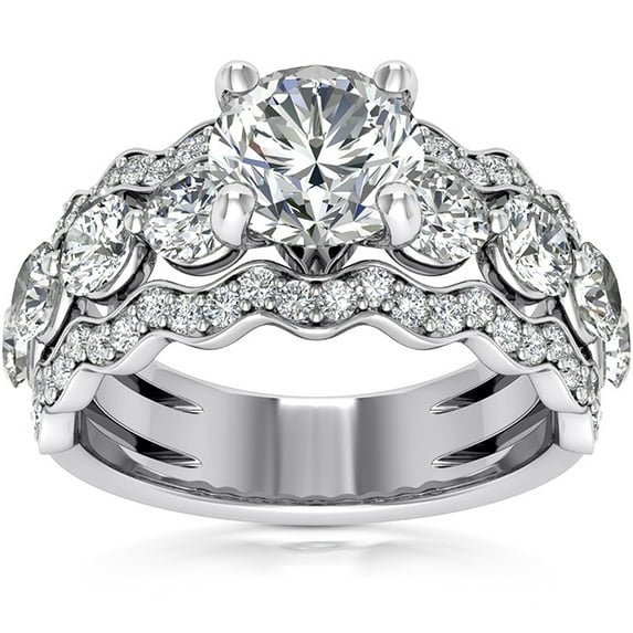 Pompeii 2 3/8 Ct Diamond Engagement Ring 14k White Gold (H/I,I1-I2)