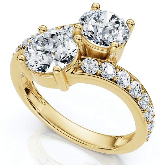 Pompeii 2.40Ct Forever Us 2-Stone Diamond Ring 14k Gold Lab Grown EF/VS (E/F,VS1-VS2)