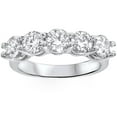 thumbnail image 1 of Pompeii 2 Carat 5-Stone Round Lab Grown Diamond Ring 14K White Gold (F,VS), 1 of 6