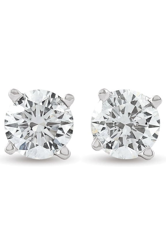 Pompeii 2 Ct 14k White Gold Moissanite Screw Back Studs 6mm (,VVS)
