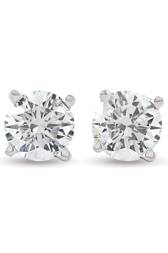 Pompeii 2 Ct 14k White Gold Moissanite Screw Back Studs 6mm (,VVS)