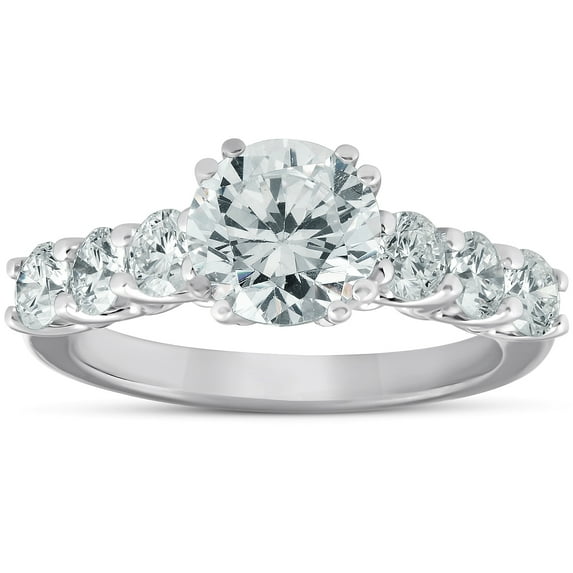 Pompeii 2 Ct Diamond Engagement Ring 14k White Gold Lab Grown (FG,VS)