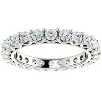 Pompeii 2 Ct Diamond Eternity Ring 14k White Gold Womens Stackable Wedding Band