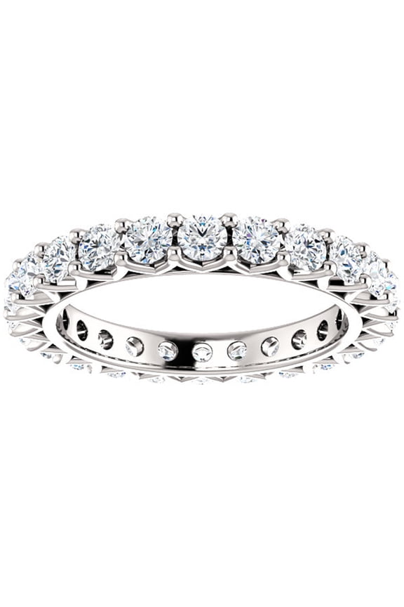 Pompeii 2 Ct Diamond Eternity Ring 14k White Gold Womens Stackable Wedding Band