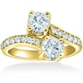 thumbnail image 1 of Pompeii 2 Ct Forever Us 2 Stone Diamond Engagement Ring 14k Yellow Gold (H/I,I2), 1 of 4