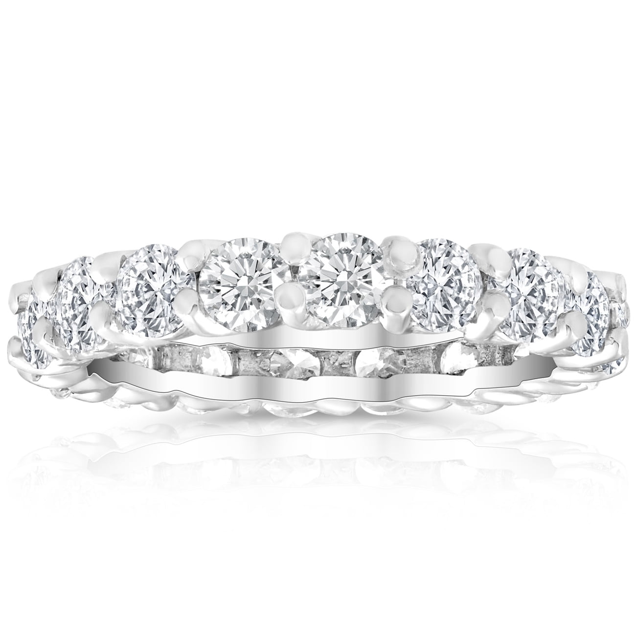 Pompeii 2 Ct Lab Created Moissanite Eternity Ring Womens Wedding Band ...
