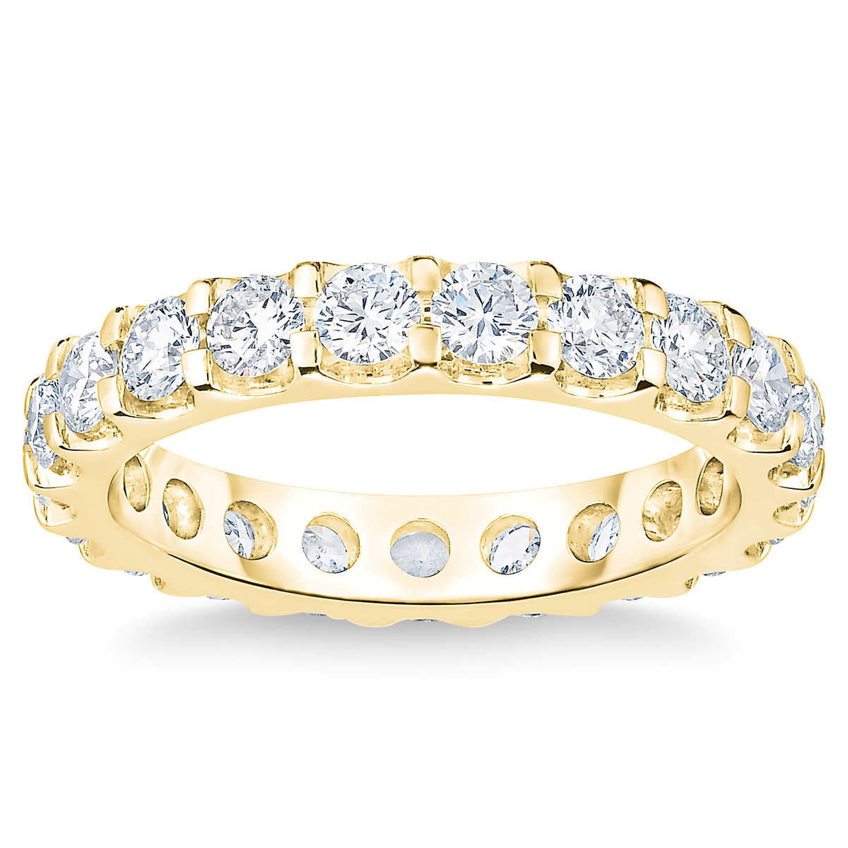 Pompeii 2 Ct Lab Grown Diamond Eternity Ring Womens Wedding Band 14k ...