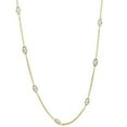 thumbnail image 1 of Pompeii 2 Ct Marquise Diamond Station Necklace in 14k White or Yellow Gold 18" Length, 1 of 2