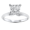 thumbnail image 1 of Pompeii 2 Ct Princess Cut Diamond Solitaire Engagement Ring 14k White Gold (G/H,I2-I3), 1 of 4