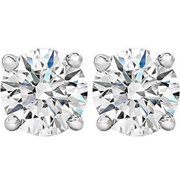 Pompeii 2 Ct TW Lab Grown Round Diamond Studs 14k White Gold (FG,VS)