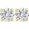 thumbnail image 1 of Pompeii 2 Ct TW Lab Grown Round Diamond Studs 14k Yellow Gold (FG,VS), 1 of 6