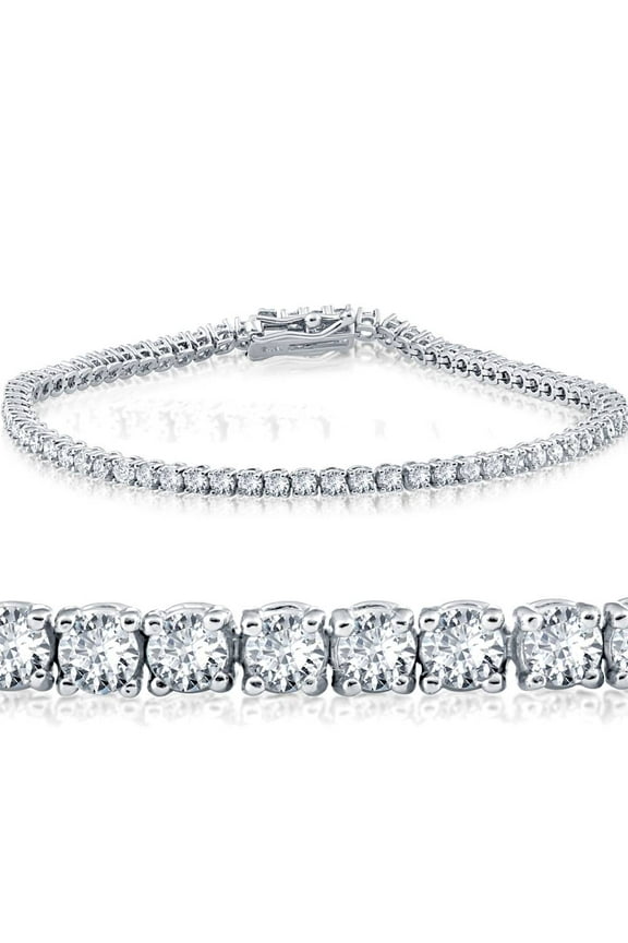 Pompeii 2 cttw Lab Grown Diamond Tennis Bracelet 14 KT White Gold 7" (F-G,VS)