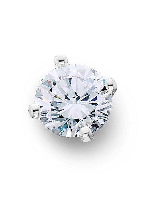 Pompeii .25 - 1.00 Ct Single Round Cut Diamond Stud Earring in 14k White or Yellow Gold