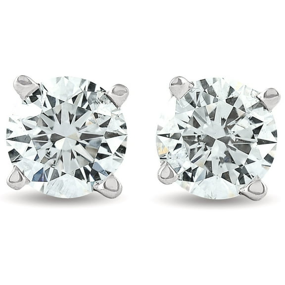 Pompeii .25 - 1.50 Carat (ctw) Diamond Studs in 14k White Gold Lab Grown (F,VS)