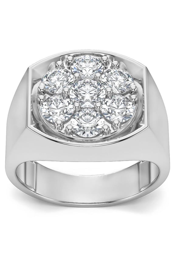 Pompeii 2Ct Diamond Men's Wedding Ring Anniversary Band in White, Yellow, or Rose Gold