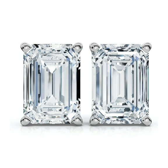 Pompeii 1 - 8Ct Emerald Cut Diamond Studs 14k Gold Lab Grown Women's Earrings (FG,VS1-VS2)