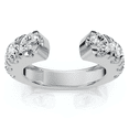 thumbnail image 1 of Pompeii 2Ct Lyric Diamond Open Guard Ring Wedding Band Platinum Lab Grown (E/F,VS1-VS2), 1 of 6